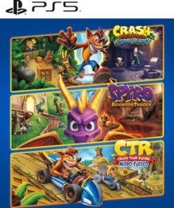 Combo Crash Bandicoot Team Racing NitroFueled + Crash N. Sane Trilogy + Spyro PS5 Retro